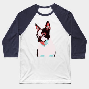 French Bulldog Retro Vibrant Colors Illustration Baseball T-Shirt